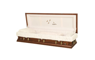 Solace Titan Full Couch Casket with Embroidery