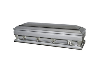 Solace Titan Majestic Platinum 27" Plus Size Full Couch Casket