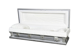 Solace Titan Majestic Platinum 27" Plus Size Full Couch Casket