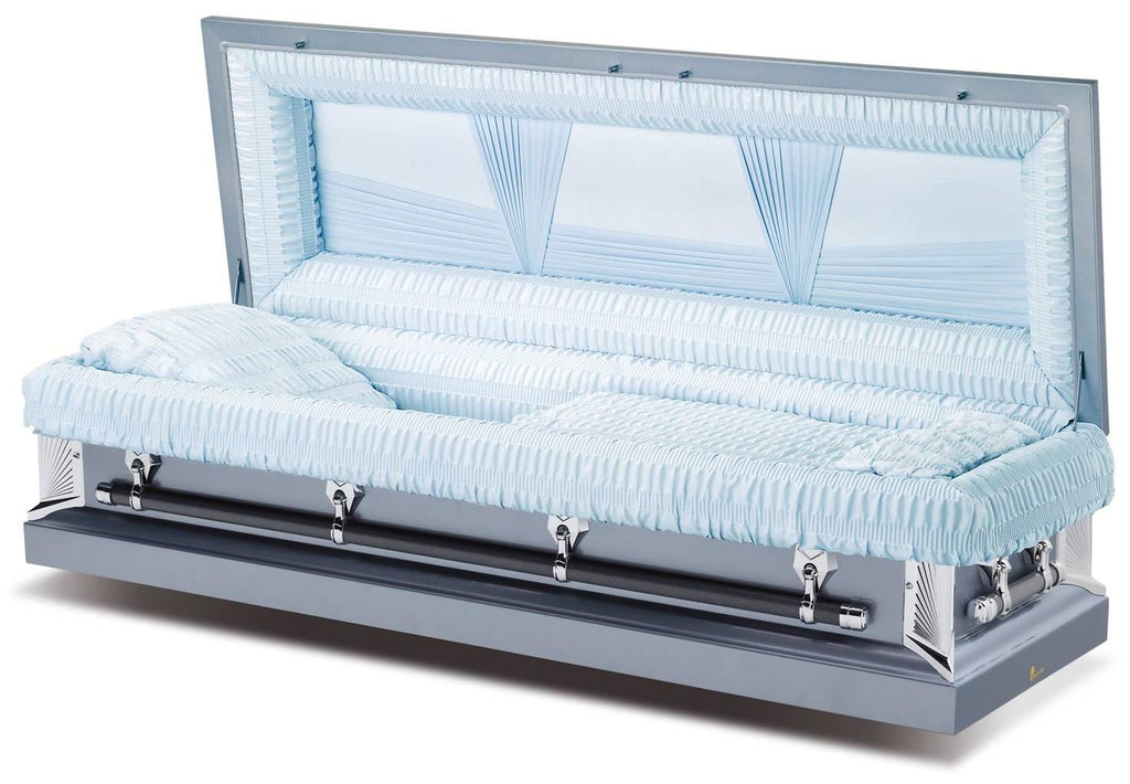 Batesville Churchill Light Blue Full Couch Casket – Solace Caskets
