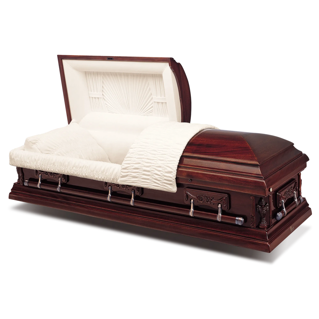 Batesville Eloquence Solid Mahogany Half Couch Casket – Solace Caskets