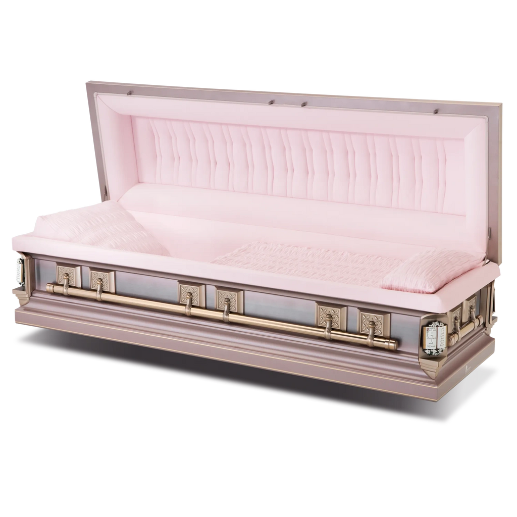 Batesville Golden Rose Stainless Steel Full Couch Casket – Solace