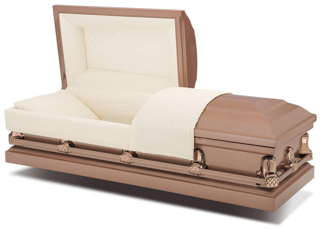 Batesville Gemini Copper Half Couch Steel Casket – Solace Caskets