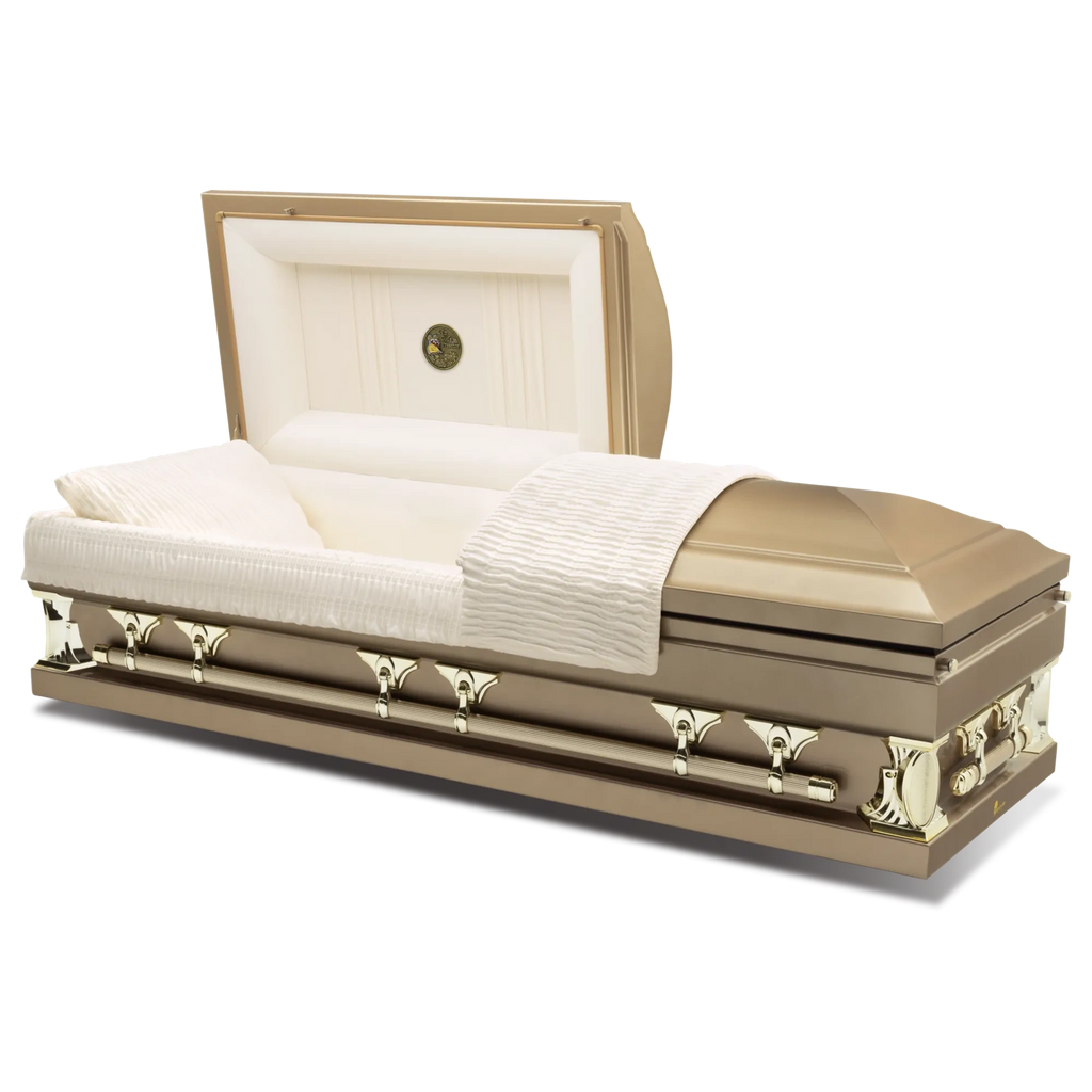 Batesville Antique Sand 28" Half Couch Steel Casket – Solace Caskets