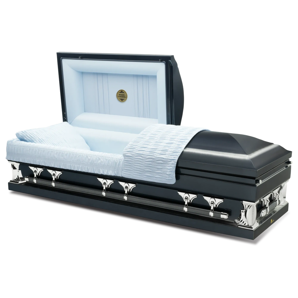 Batesville Antique Blue 28" Half Couch Steel Casket – Solace Caskets