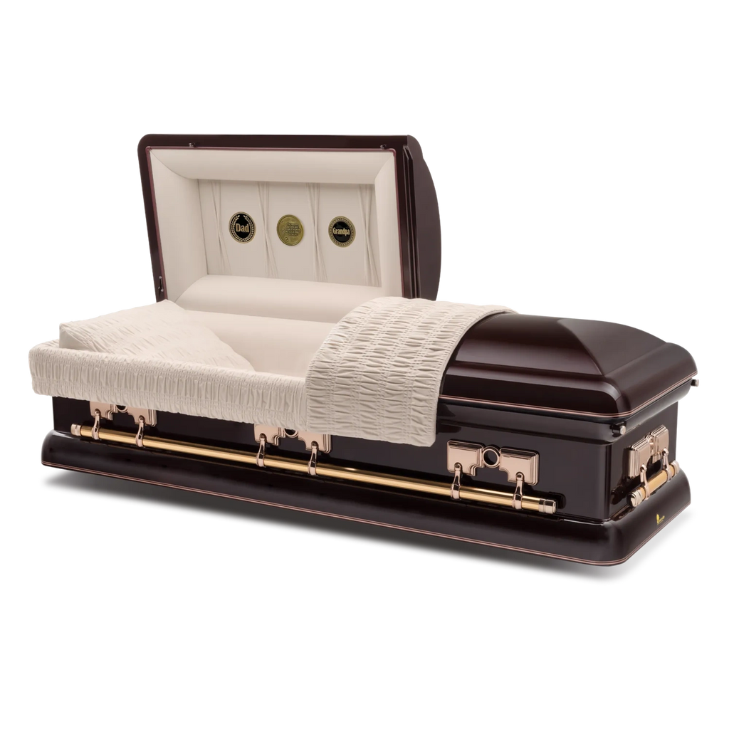 Batesville Merlot Half Couch Steel Casket – Solace Caskets