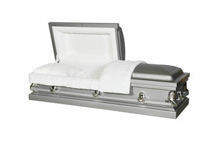 Solace Titan Silver Half Couch Casket