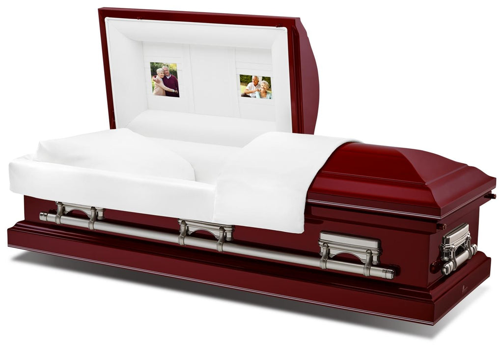 Batesville Claret Half Couch Steel Casket – Solace Caskets