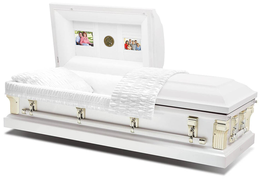 Batesville Ivory Half Couch Steel Casket – Solace Caskets