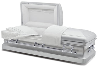 Batesville Platinum Stainless Steel Half Couch Casket