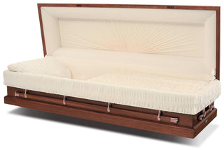 Titan Harvest Red Full Couch Casket