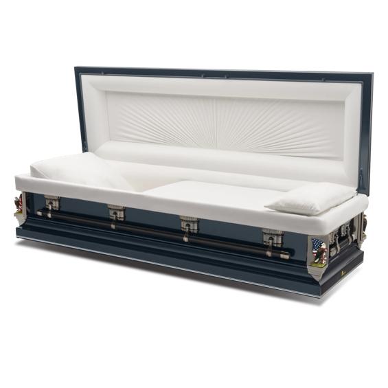 Batesville Neopolitan Blue Full Couch Steel Casket – Solace Caskets