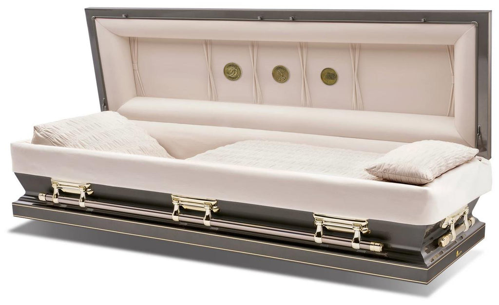 Batesville Burnished Silver Full Couch Steel Casket – Solace Caskets