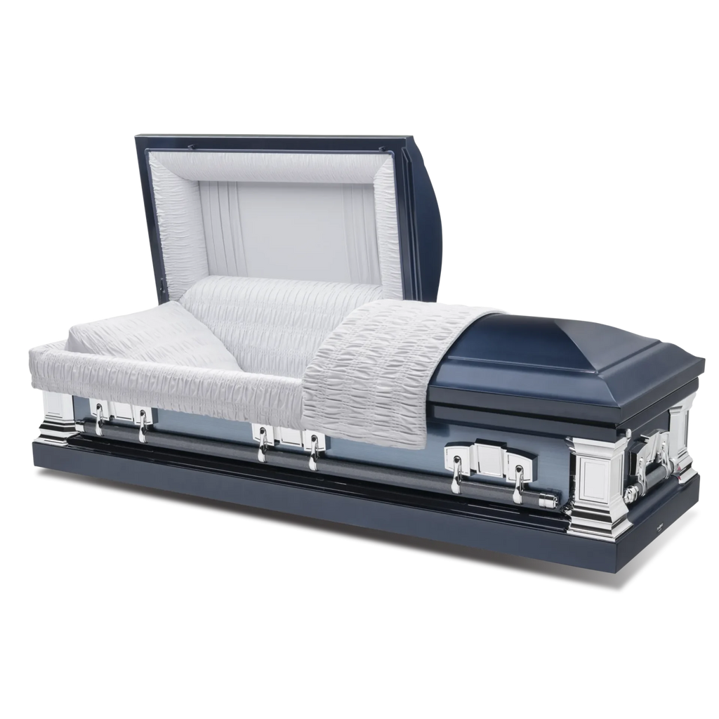 Batesville Vega Sapphire Half Couch Steel Casket – Solace Caskets