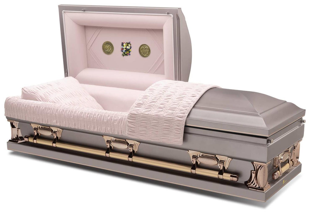 Batesville Violet Bouquet 28" Half Couch Casket – Solace Caskets