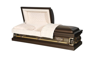 Solace Titan Last Supper Dark Bronze half couch casket