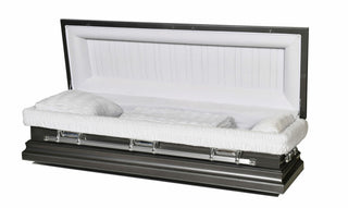 Solace Titan Belmont stainless steel full couch casket
