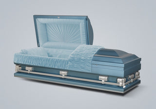 Empire Light Blue Plus Size Half Couch Casket