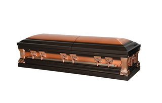 Solace Titan Aegean Solid Copper half couch casket