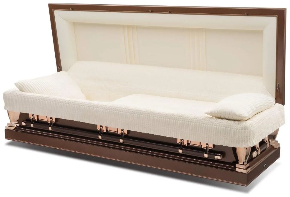 Batesville Virgo Copper Full Couch Steel Casket – Solace Caskets