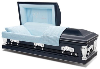 Solace Titan Virgo Blue Half Couch Casket
