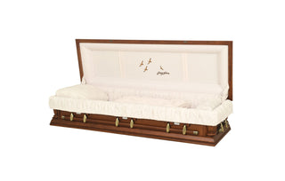 Solace Titan Full Couch Casket with Embroidery