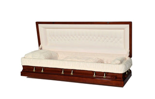 michigan cherry full couch casket