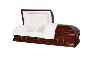 Embassy Solid Cherry Half Couch Casket