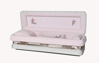 primrose velvet interior full couch casket open small-image