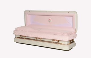 cameo rose full couch casket