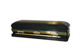 presidential classic dark blue full couch casket