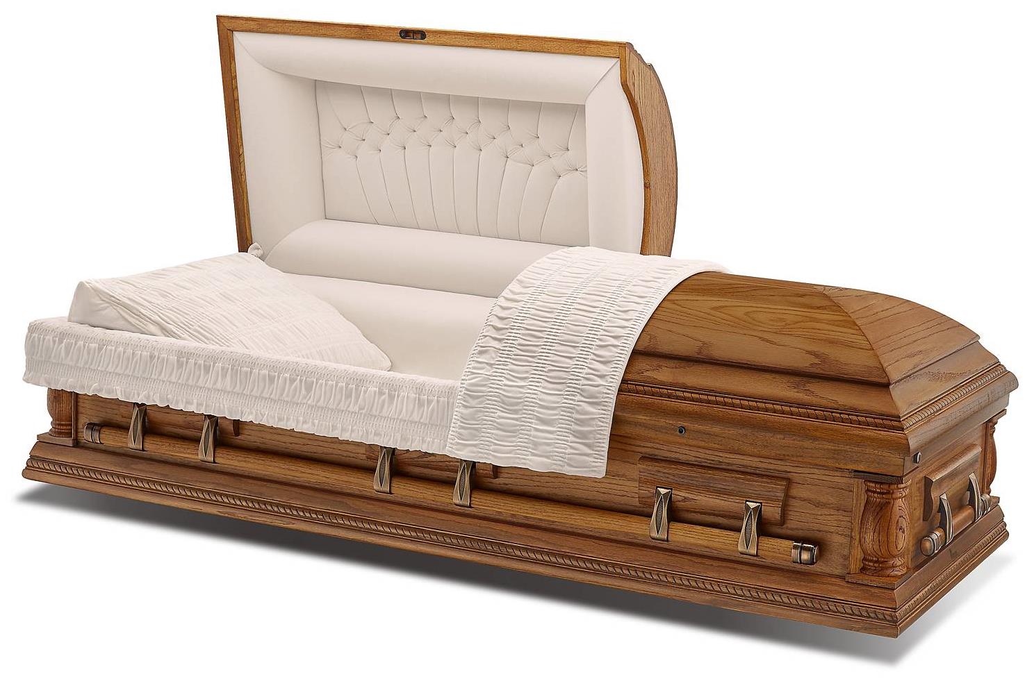 Batesville Barkley Solid Oak Half Couch Casket – Solace Caskets