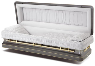 Batesville Greyson Silver Stainless Steel Full Couch Casket