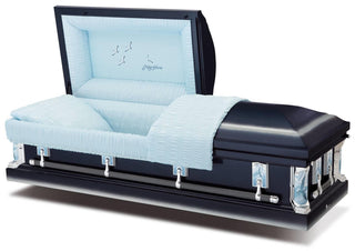 Batesville Antique Blue Half Couch Casket