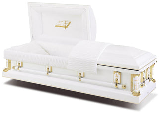 Batesville Gold Cross Half Couch Casket