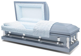 Batesville Light Churchill Blue Half Couch Casket