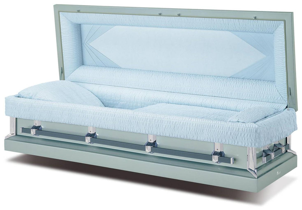Batesville Churchill Blue Full Couch Steel Casket – Solace Caskets