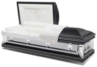 Batesville Silver Ebony Half Couch Casket