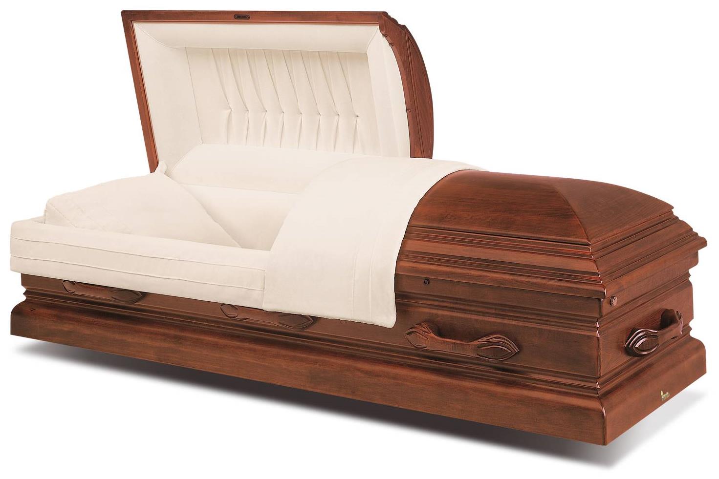 Ataúd de medio sofá Batesville Provincial Maple – Solace Caskets