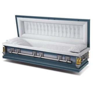 Batesville Silver Sapphire Stainless Steel Full Couch Casket