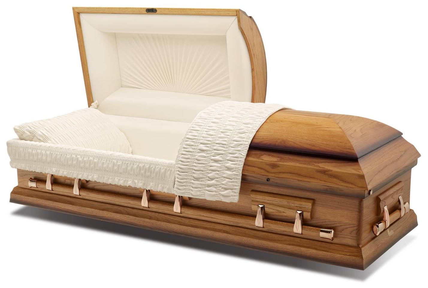 Ataúd Batesville Courtland Oak Half Couch – Solace Caskets