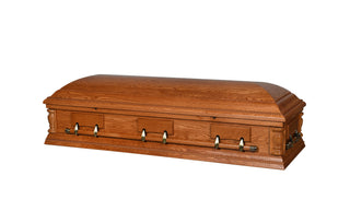 Ratlin Oak Full Couch Casket
