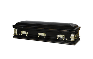 Patriot Black Full Couch Steel Casket