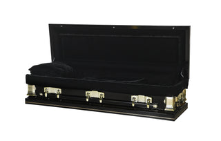Patriot Black Full Couch Steel Casket