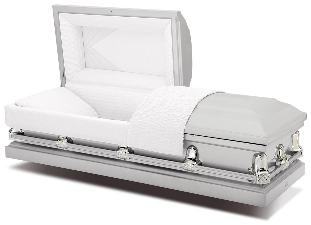 Batesville Gemini Silver Half Couch Steel Casket – Solace Caskets