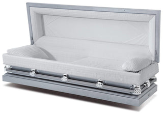 Batesville Gemini Silver Full Couch Casket