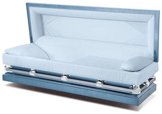 Batesville Gemini Light Blue Full Couch Casket
