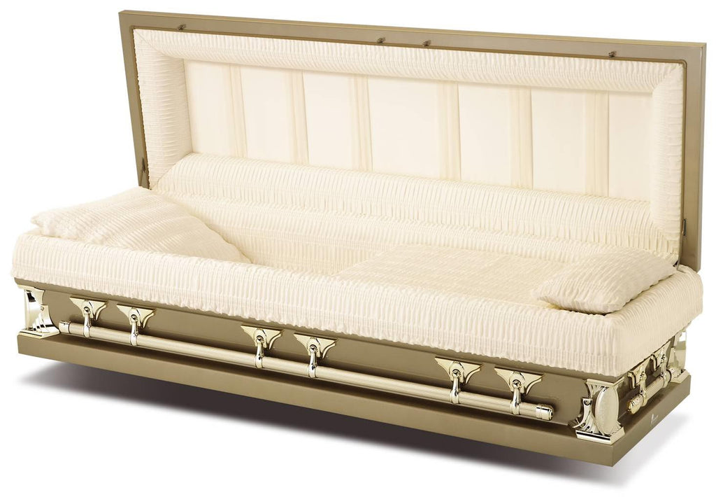 Batesville Antique Sand 28" Full Couch Steel Casket – Solace Caskets