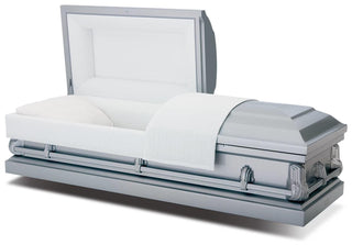 Batesville Apollo Silver Half Couch Casket