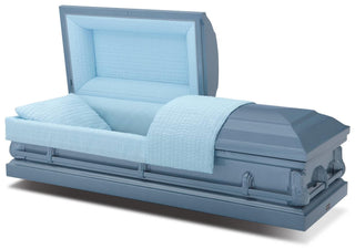 Batesville Apollo Blue Half Couch Casket